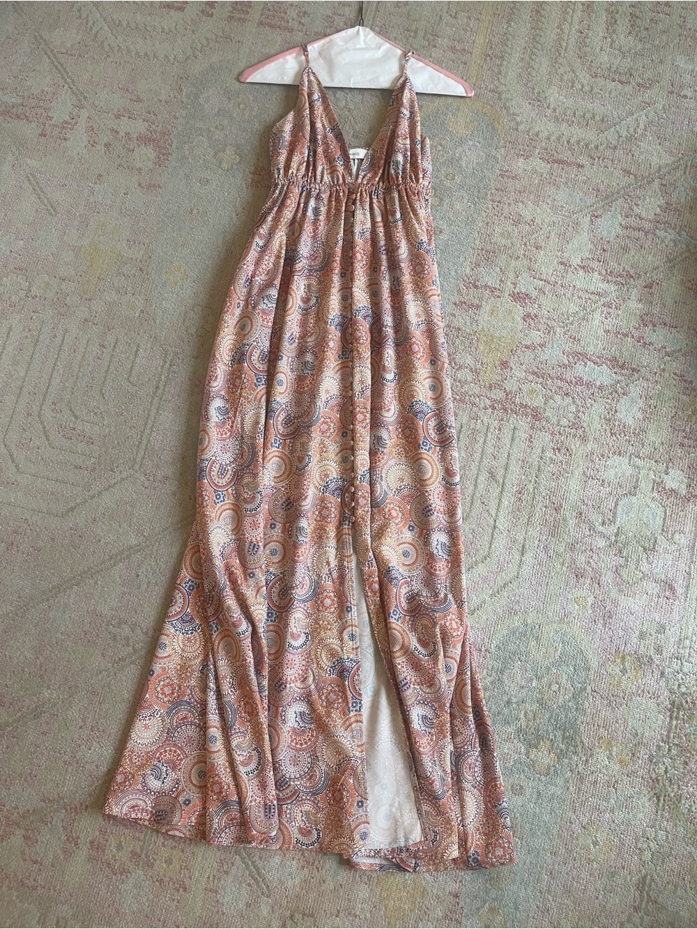 bishop + young Peach Paisley Maxi Dress